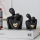 thumbnail image 2 of Mini Estatua de Pareja, Soporte para TV, DecoracióN, Escultura Abstracta, ChucheríAs, DecoracióN del Hogar, Parejas, Amor, Oficina, EspectáCulo, Piezas, Negro B, 2 of 5