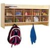 Contender C51401 Contender Wall Locker & Cubby Storage With 10 Translucent Trays