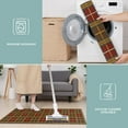 thumbnail image 6 of Brown Red Yellow Plaid Checkered Pattern Kitchen Rugs Sets Of 3,Kitchen Runner Rugs Non Skid Washable,Decorative Kitchen Floor Mats for Kitchen,Sink,Laundry,17"x30"+ 17"x47" + 17"x59", 6 of 6