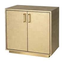 Butler Specialty Company Francois 32" W Leather 2 Door Accent Cabinet - Gold