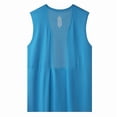thumbnail image 4 of LEKWK Tank Tops for Men Quick Dry Sleeveless Athletic Muscle Shirt Breathable Mesh Back Panel Loose Fit Running Tees Gym Workout Running Tops Sky Blue M, 4 of 6