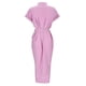 thumbnail image 4 of Gibobby Vestido largo de playa de verano para mujer Vestido de camisa con cinturón de manga corta de un solo pecho de color sólido elegante de verano para mujer(Rosa,M), 4 of 5