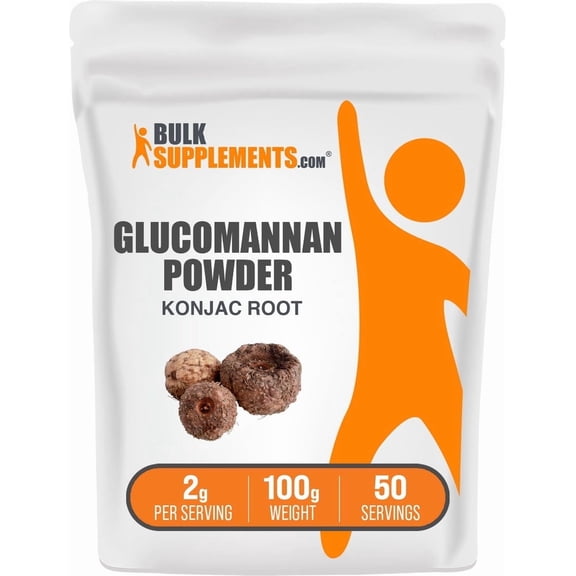 BulkSupplements Glucomannan Extract (Konjac Root) Powder - 2g per Serving - 100 Grams (3.5 oz) - 50 Servings