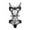 Black, variant on Women's Lace One-Piece Bodysuit Deep V Neck Solid Color Adjustable Straps Hollow Out Comfortable Sleepwear For Wedding Night Valentine