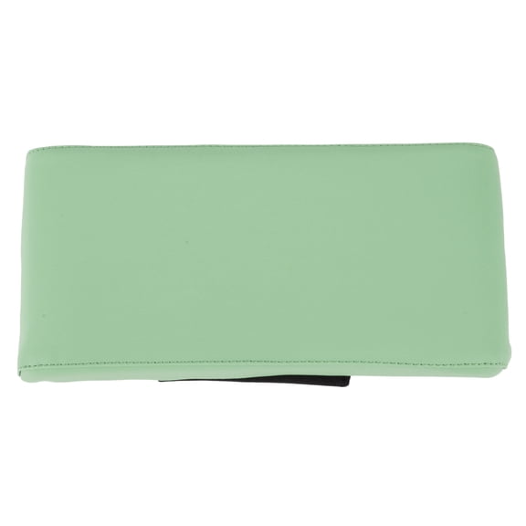 Unique Bargains Car Center Console Cover Center Console Cushion 12.6"x6.3"x1.97" Light Green Nappa Leather Memory Foam