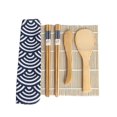 thumbnail image 1 of EeaseCA Kit de Fabrication de Sushi 6 Pcs Outils de Sushi DIY Tapis Roulant Baguettes Pochette de Rangement Coupe-Riz, 1 of 7