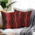 thumbnail image 2 of Outdoor Waterproof Pillow Covers Burgundy Red Gradient Water Ripples Decorative Throw Pillow Protectors for Patio Sofa Garden Couch,26x26in 2 Pack, 2 of 9