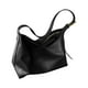 thumbnail image 2 of Elegante bolso de cuero tipo hobo con bolsillo con cremallera informal para mujer, bolso de hombro, bolso de mano para mujer Negro, 2 of 6