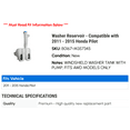 thumbnail image 2 of Washer Reservoir - Compatible with 2011 - 2015 Honda Pilot 2012 2013 2014, 2 of 2