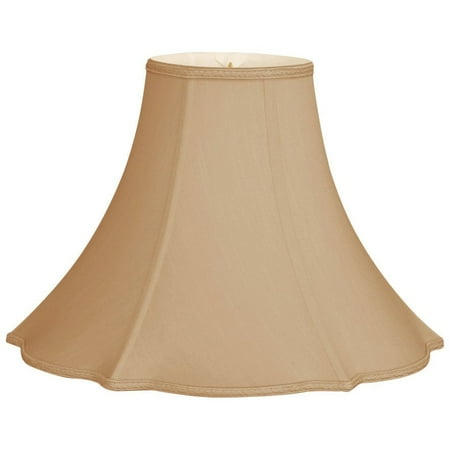 Structures Inverted Six Light - Royal Designs Inverted Scallop Bell Designer Lamp Shade, Antique Gold, 6 x 16 x 12