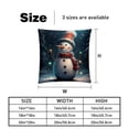 thumbnail image 5 of Snowman Velvet Throw Covers Pillow Inserts - Set of 2 Decorative Pillows with Unique Patterns for Home Decor, Couch, Bed - 16x16, 18x18, 20x20 Inches, 5 of 6