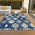 thumbnail image 6 of Addison Rugs Chantille Indoor/Outdoor Transitional Southwest Navy Washable Rectangle Rug, 9' x 12', 6 of 6
