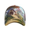 thumbnail image 2 of Yiaed Cute Mushroom Town Print Cap Adjustable Size for Running Workouts and Outdoor Activities All Seasons, 2 of 5