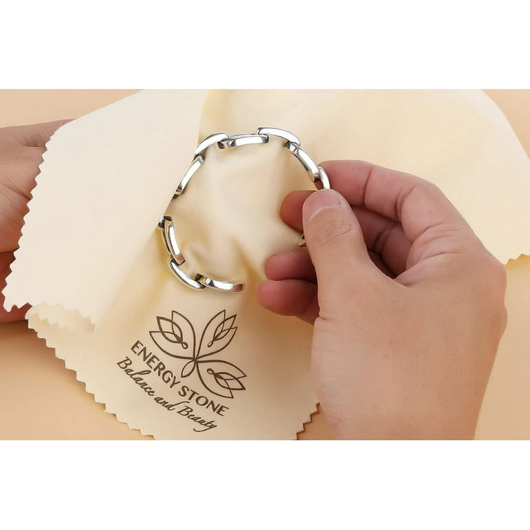 Energy Stone Silver and Gold Restoration Polishing Cloth, Anti
