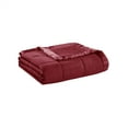 thumbnail image 3 of Madison Park Windom Twin Microfiber Down Alternative Stain Resistant Blanket - Burgundy, 3 of 5