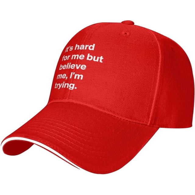 Believe Me I'm Trying My Best Hat Classic Low Profile Baseball Cap Adjustable Golf Dad Hats