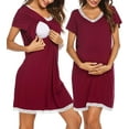 thumbnail image 1 of Camisón 3 en 1 para parto/parto/enfermería suave vestido de hospital de maternidad Fokelyi LRWJ113-4, 1 of 1