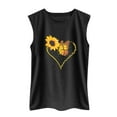 thumbnail image 3 of Fshinging Women'S Tank Tops Sunflower Butterfly Print Casual Sleeveless T Shirts Summer Vest Plus Size Clothing, 3 of 3