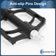 thumbnail image 5 of Pedal de Bicicleta Unique Bargains, Pedales de Plástico de Eje de 9/16" Negros para Bicicleta de Carretera, Montaña, BMX, MTB, 5 of 6