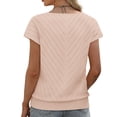 thumbnail image 6 of Ronuti Blouses for Women V Neck Summer Tops Short Sleeve Womens Blouses Spring Business Casual Shirts Sweaters, 6 of 9