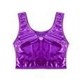 thumbnail image 5 of iiniim Women's Shiny Metallic Vest Rave Festival Clubwear Crop Top Dance Tank Tops Blouse Dancewear, 5 of 7