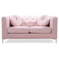 thumbnail image 3 of Glory Furniture Causeuse Rembourrée en Velours Pompano Rose, 3 of 8