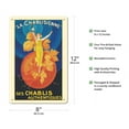 thumbnail image 2 of La Chablisienne Wine - Their Authentic Chablis (Ses Chablis Authentiques) - Vintage Advertising Poster by Henri Le Monnier c.1926 - 8 x 12 inch Vintage Metal Tin Sign, 2 of 3