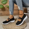 thumbnail image 4 of EKVAHL Women Mary Jane Walking Shoes Knit Slip-On Flats for Women, Diabetic Casual Nurse Shoes with Arch Support Black, 4 of 5