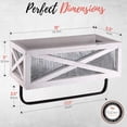 thumbnail image 6 of Autumn Alley White Barn Door Farmhouse Towel Rack with Shelf – Galvanized Metal Accent, 6 of 7