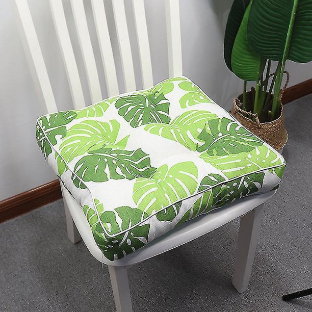 Cojines de silla cuadrados. Cojín de asiento acolchado grueso 100% algodón para silla de jardín