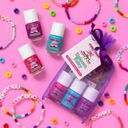 Piggy Paint Unicorn Fairy Gift Set for Kids, 3 Non-toxic Nail Polishes & Nail Art