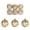 Gold-GD Home Decor, variant on Wholesale karymi Shimmering 6 Pcs Gold Glitter Wave Hollow Christmas Ornaments 2.4-Inch Set for Festive Tree Decor Gift Ideas