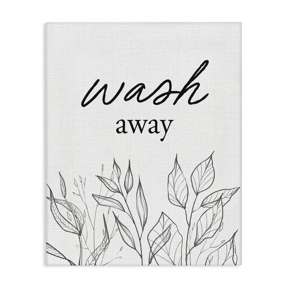 Minimalist Leaves Wash Away Canvas Wall Art, design by Lettered and Lined