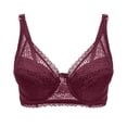 thumbnail image 3 of MIASHUI Bras for Women Underwire Bra Lace Floral Bra Unlined Unpadded Plus Size Full Coverage Bra, 3 of 3