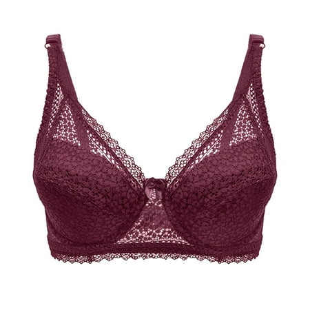 TOWED22 Bras for Women Push Up Front Closure Lace Bra Tshirt Padded Plunge Racerback Underwire  80C/D