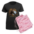 thumbnail image 5 of CafePress - I'd Rather Be Riding, Horse Women's Dark Pajamas - Women's Short Sleeve Print T-Shirt and Pants Dark Cotton Pajama Set, 5 of 7