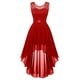 thumbnail image 3 of Vestido de cóctel sin mangas con estampado floral para mujer: elegante vestido de noche de dama de honor con abertura lateral para bodas y fiestas, 3 of 3