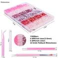 thumbnail image 2 of 6 Color 15000Pcs Jelly Resin Rhinestones of Different Sizes for Crafting Bedazzling, Flatback Stones Colorful AB Gems for Crafts Nail Art Clothes Eyes Makeup Tumblers Bottles DIY Crafts (Pink), 2 of 5