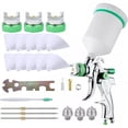 thumbnail image 2 of Flush coater,Paint Sprayer Professional Tool 600cc Color Cup 1.4/1.7/2.0mm Nozzles Paint Set 1.4/1.7/2.0mm Nozzles Cone Paint Filter 10pcs Cone Paint Paper Air Spray With 600cc Color Buzhi, 2 of 7