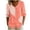 X-Orange, variant on GERsome 3/4 Sleeve Shirts for Women Button Down Crew Neck Collared Tops Casual Work Summer Blouses,Khaki,Size L