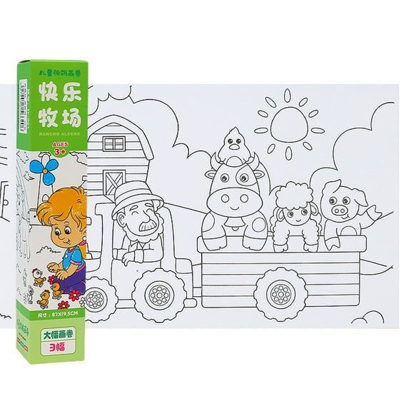 URTERYSER Creative Coloring Paper Roll for Kids Coloring Paper Roll Theme Painting Paper for Kids Girls Boys