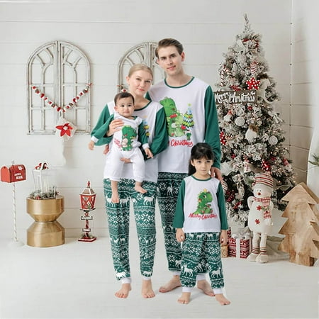

Dezsed Christmas Pjs Family Set Toddler Pajamas Clearance Parent-child Warm Christmas Set Printed Home Wear Pajamas Two-piece Kid Set Mother Father Kids Clothes Sets Xmas Gift