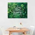thumbnail image 2 of Acheng Canvas Print Wall Art for Living Room Dreamlike Shamrocks Happy St Patrick's Day Wall Art Pictures for Home Decor Stretched and Framed Ready to Hang pattern1, 2 of 6