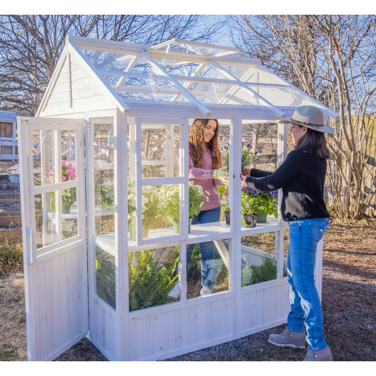 Zylina Superior Greenhouse with Shelves, Wooden Frame and Roof Panels, 84x72x72in - Walmart.com Zylina Superior Greenhouse with Shelves, Wooden Frame and Roof Panels, 84x72x72in - Walmart.com