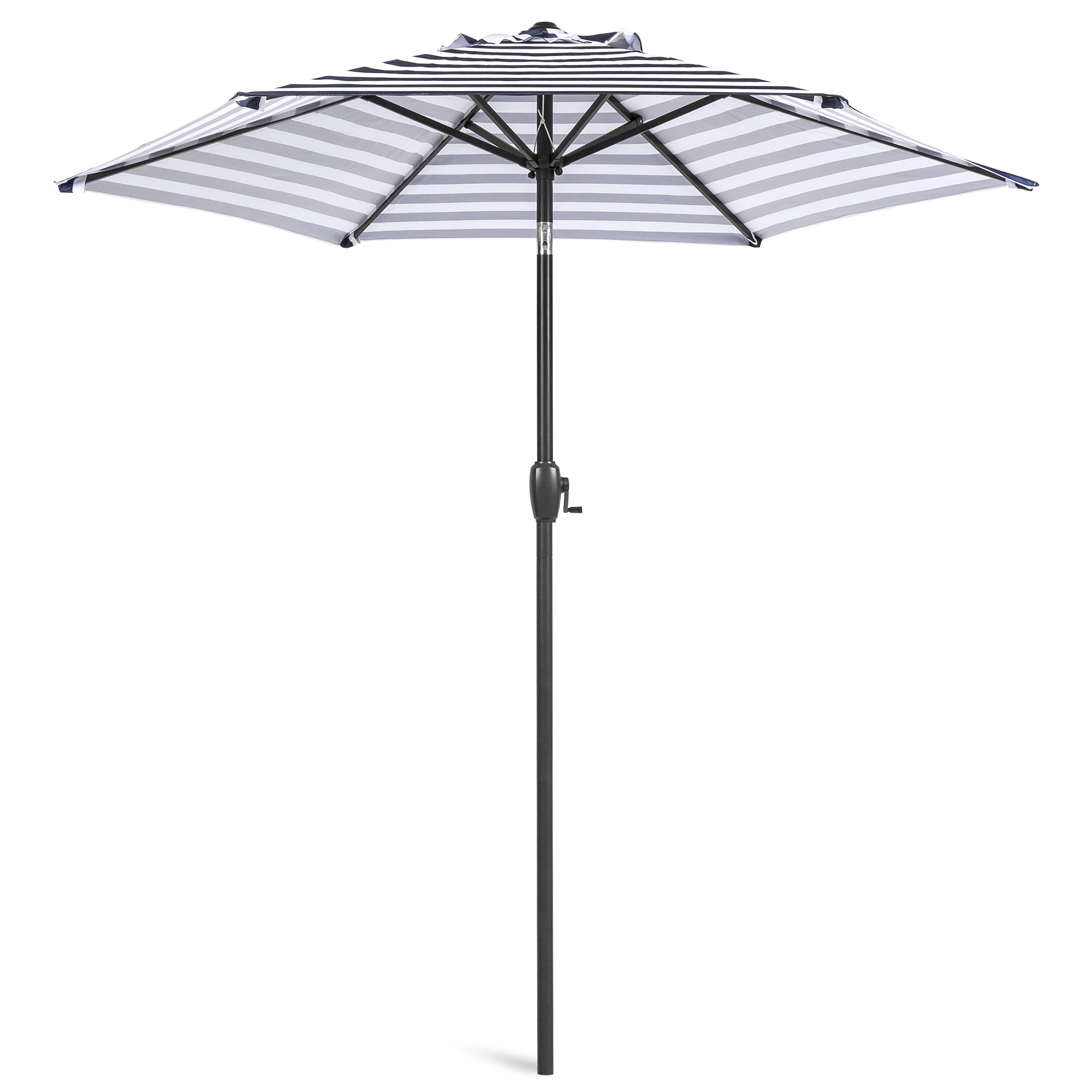 Best Choice Products 7 5ft Heavy Duty Outdoor Market Patio Umbrella W Push Button Tilt Easy Crank Lift Cream Walmart Com Walmart Com