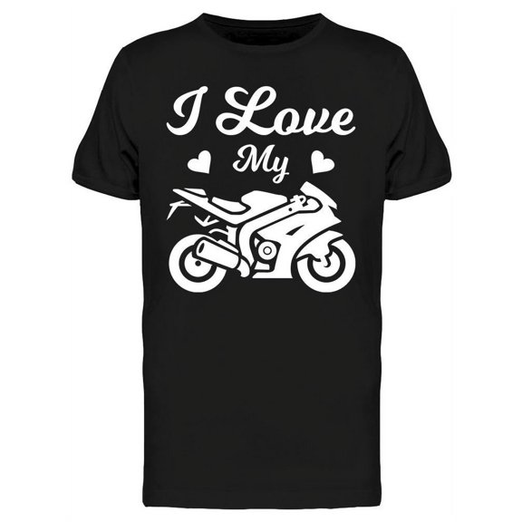 I Love My Bike Design T-Shirt Men -Image by Shutterstock, Male Medium