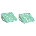 thumbnail image 1 of 2 almohadas en forma de cuña triangulares para apoyar la espalda en la cama y entrenar para dormir de lado verde, 1 of 8