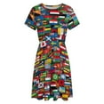 thumbnail image 4 of Flags of All Countries of The World Dress Fashion Beach Short Sleeve Dresses Female Party Printed Sundress, 4 of 7
