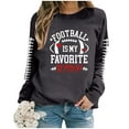 thumbnail image 4 of WEAIXIMIUNG Chandails pour Femmes à Fermeture Éclair, Chandails Décontractés à Manches Longues, Col Rond, Imprimé Graphique de Football, Chandail Léger, Blouse, 4 of 4