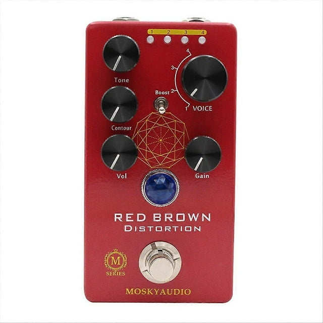 MOSKY RED BROWN Distortion Guitar Effect Pedal Distortion Pedal